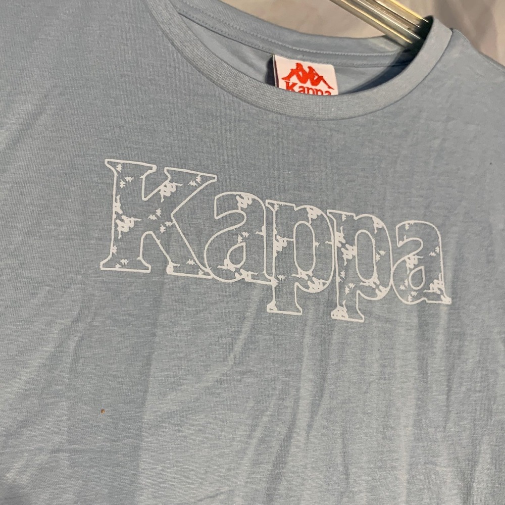 Kappa Authentic Lambro Light Blue White Short Sleeve Tee Shirt NWT Mens XL